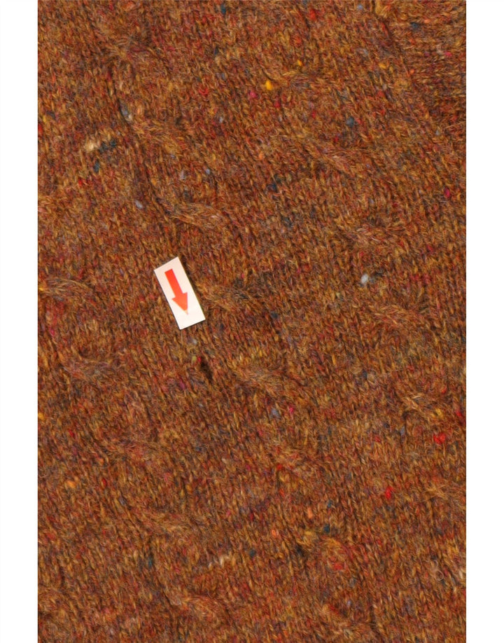 Benetton muški kardigan pulover IT 50 srednje smeđe nove vune s pjegama