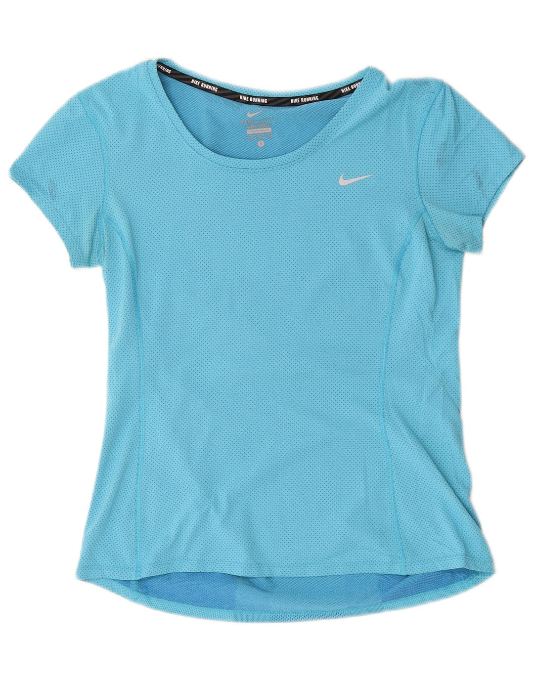 Nike Ženska Dri Fit majica kratkih rukava UK 10 Small Blue Colourblock Poliester