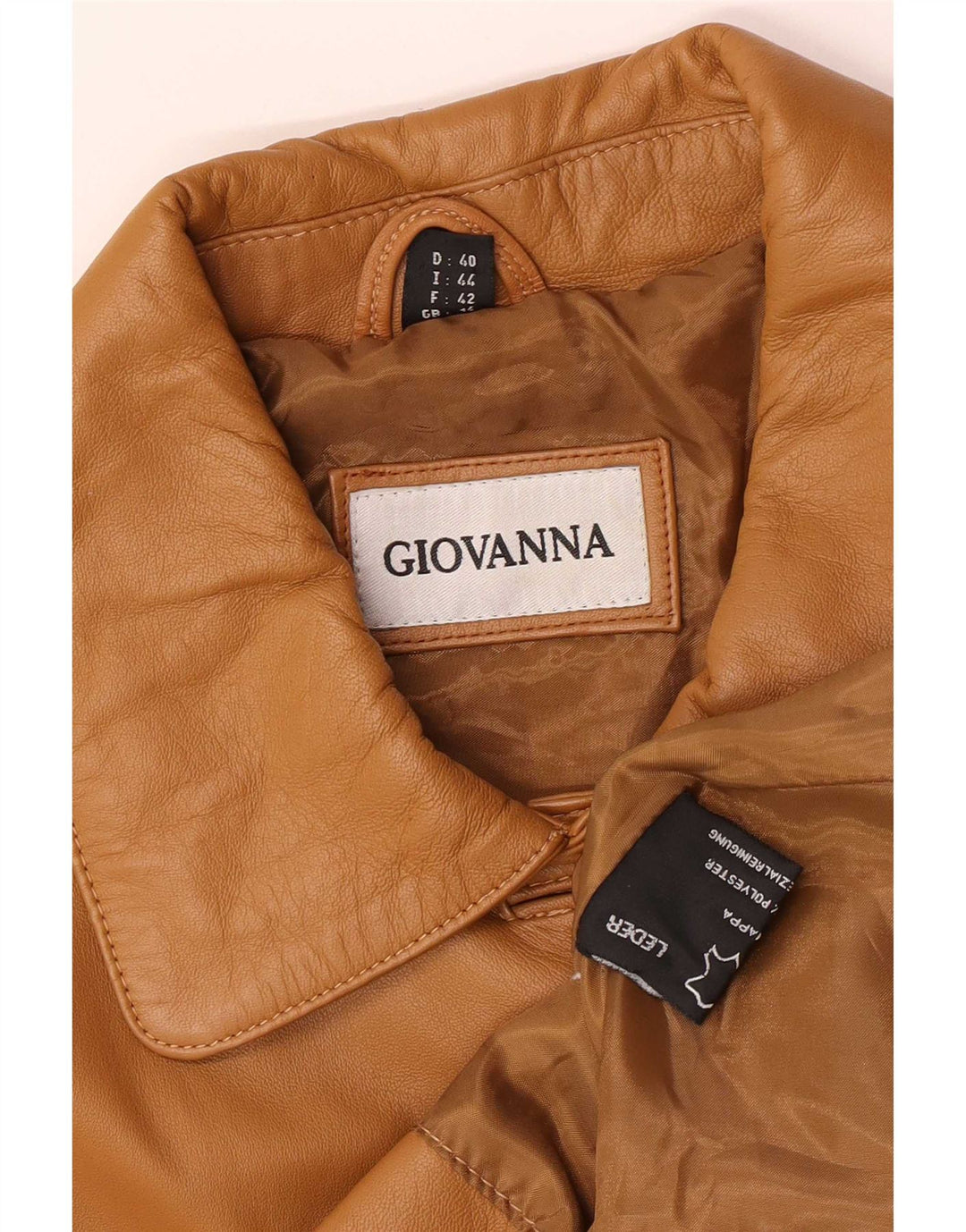 Ženska kožna jakna UK 14 Large Beige
