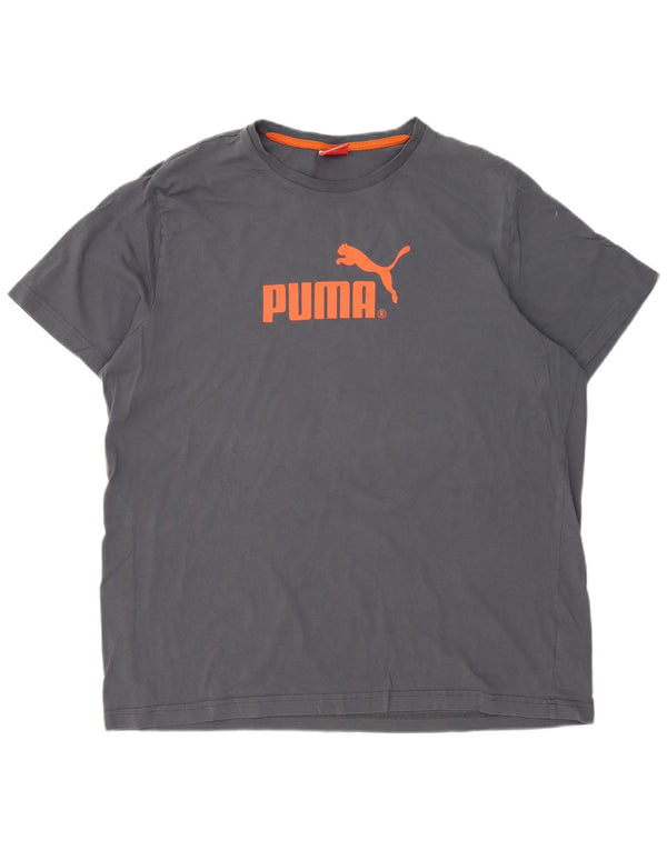 Puma muška majica s grafičkim motivima, 2XL sivi pamuk