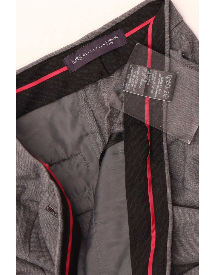 Marks & Spencer ženske hlače ravnog odijela UK 12 srednje W30 L28 sive
