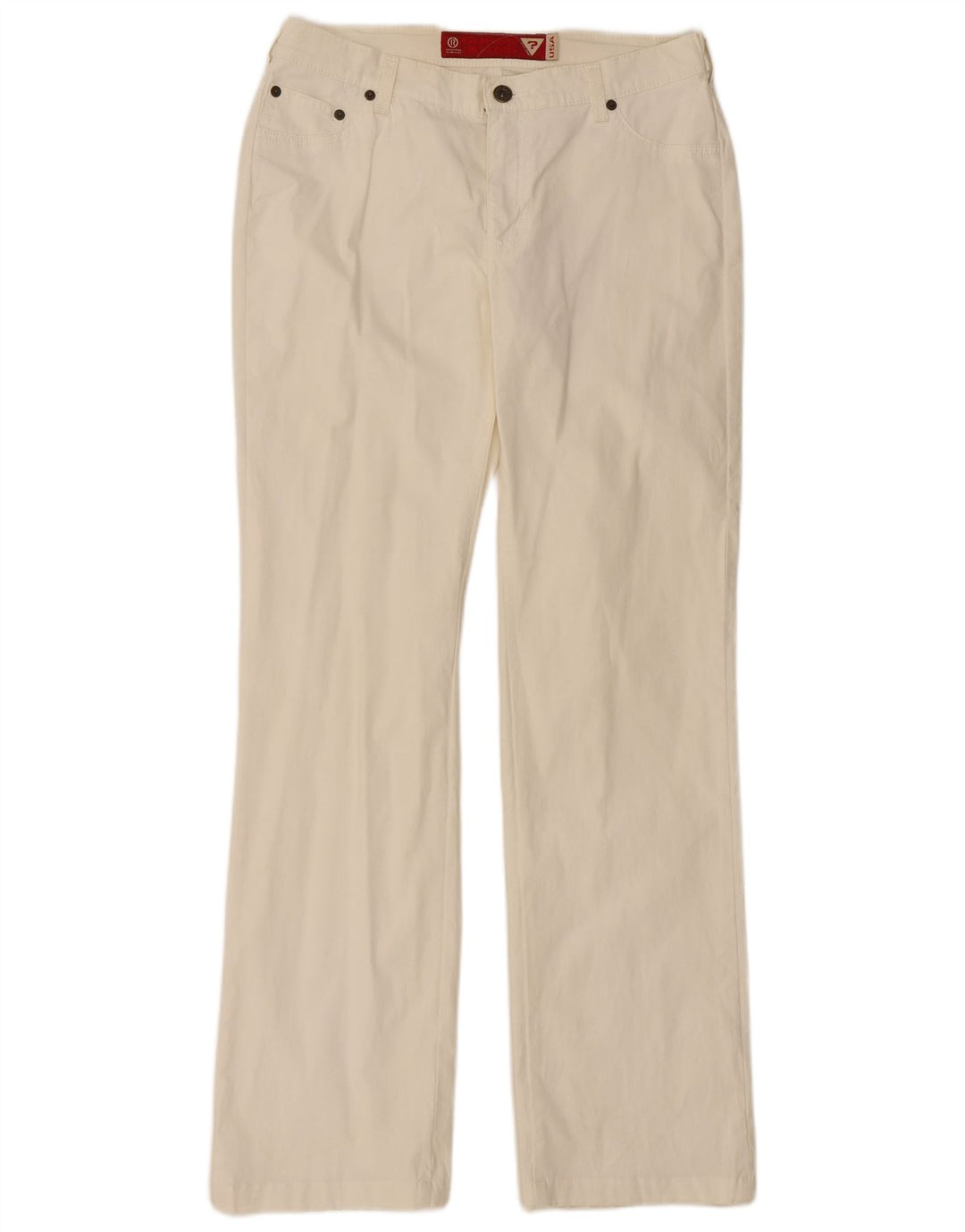 Ženske ležerne hlače Guess Bootcut W32 L31 Bijele