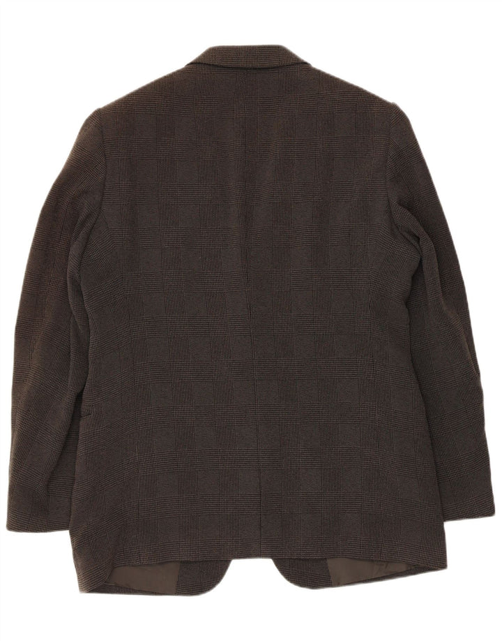 Armani muška jakna sa 2 gumba IT 52 Large Grey Houndstooth Poliester