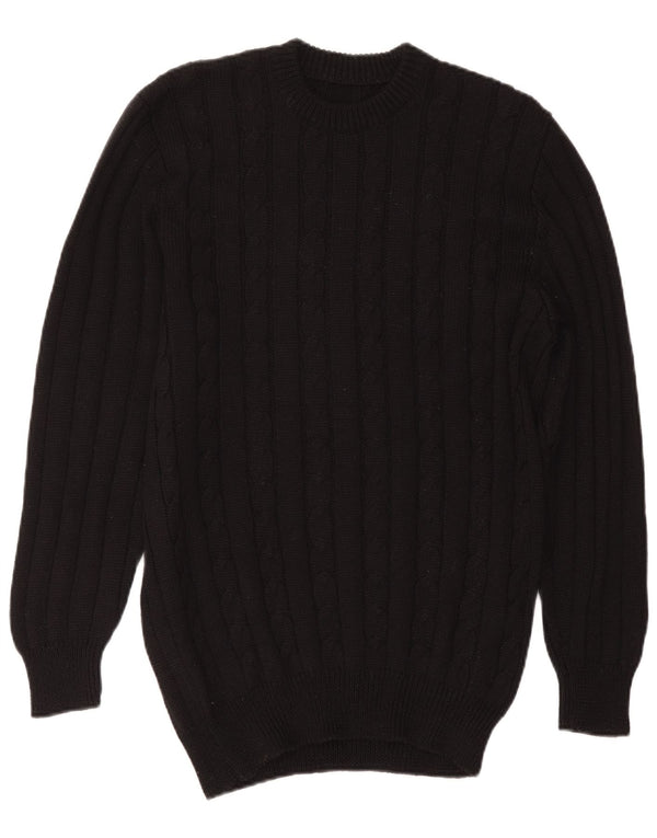 Vintage ženska džemper haljina IT 50 XL crna vuna