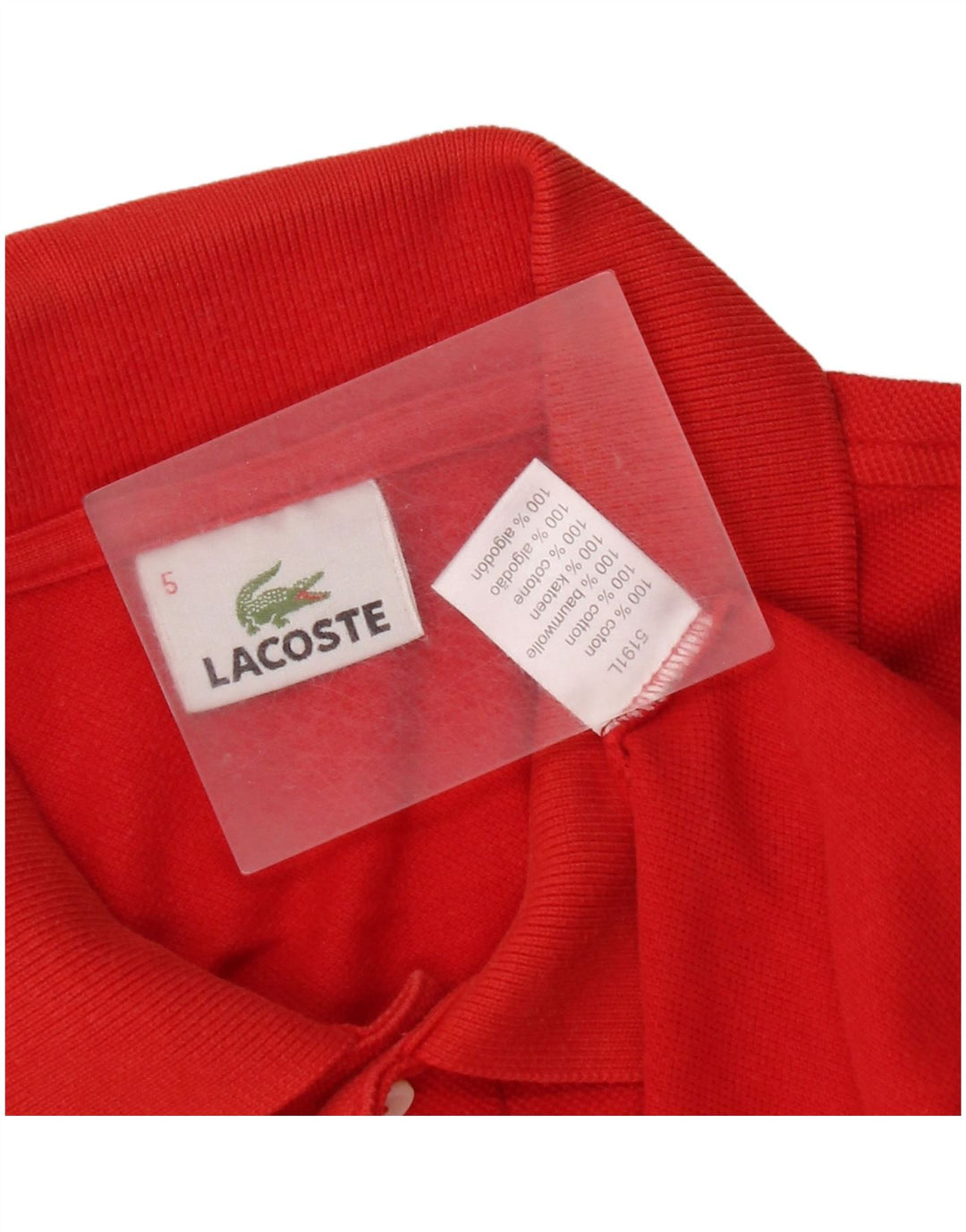 Lacoste muška polo majica veličine 5, veliki crveni pamuk