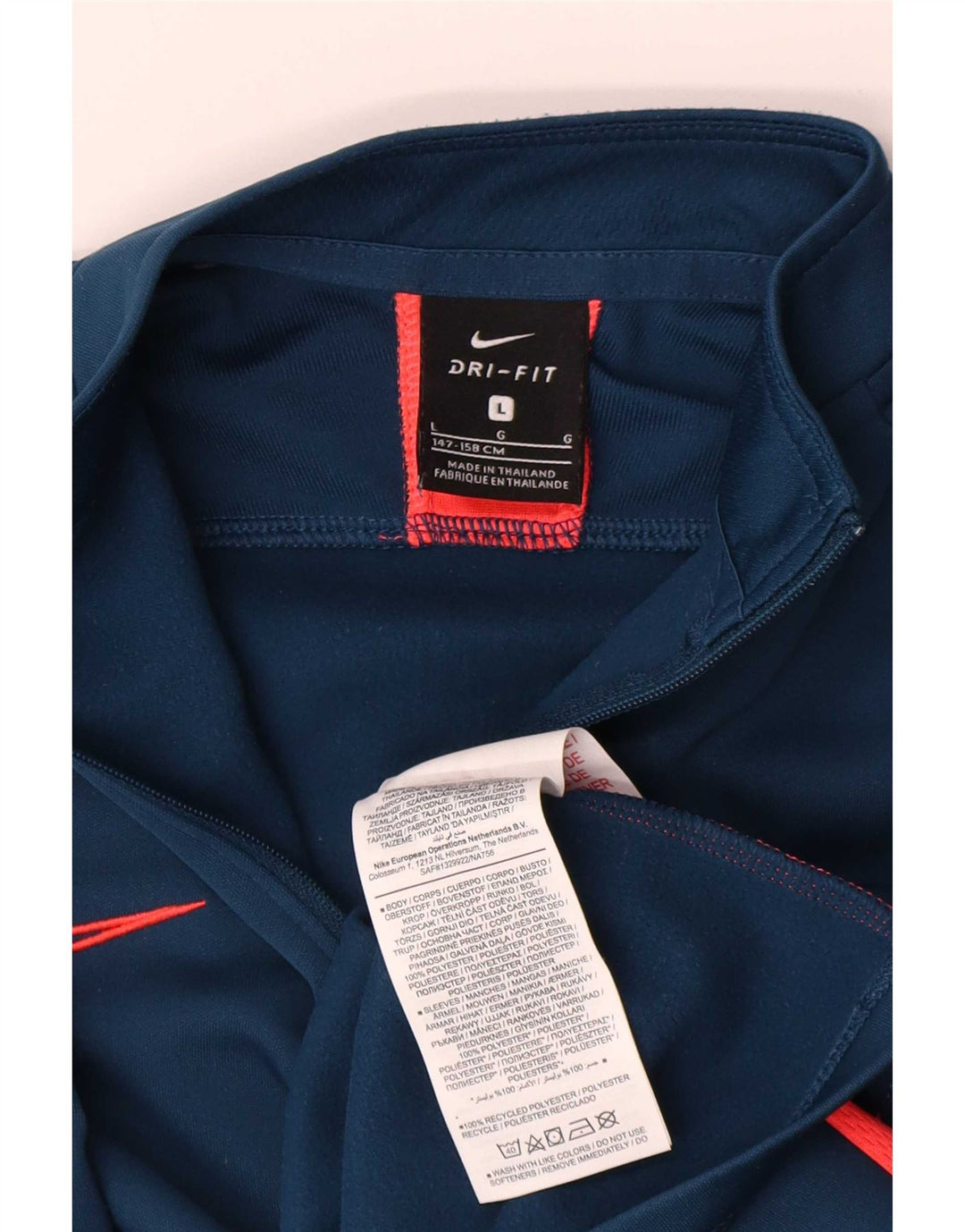 Nike Boys Dri Fit Pullover Trenirka Top 12-13 Years Large Navy Blue