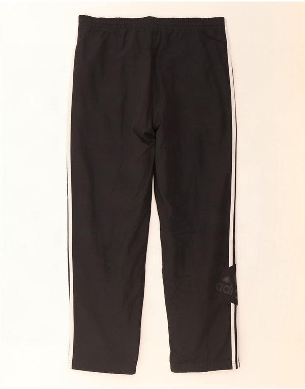 Adidas Mens Graphic Tracksuit Trousers UK 38/40 Medium Black Polyester