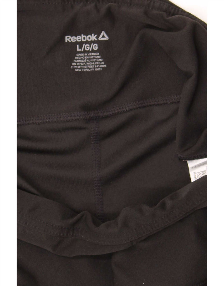 Reebok Ženske Graphic Capri Leggings UK 14 Large Black