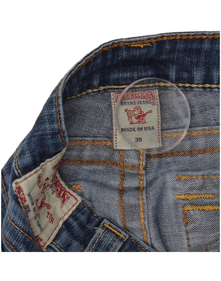 TRUE RELIGION Ženske uske traperice W30 L30 Plavi pamuk