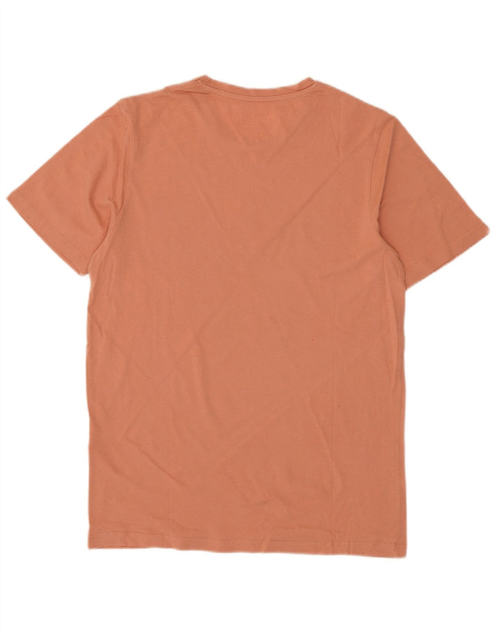 JACK & JONES Mens Graphic T-Shirt Top Medium Pink Cotton