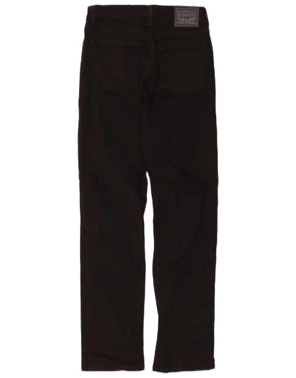 Levi's ženske ravne traperice visokog struka 724 W28 L30 crni pamuk