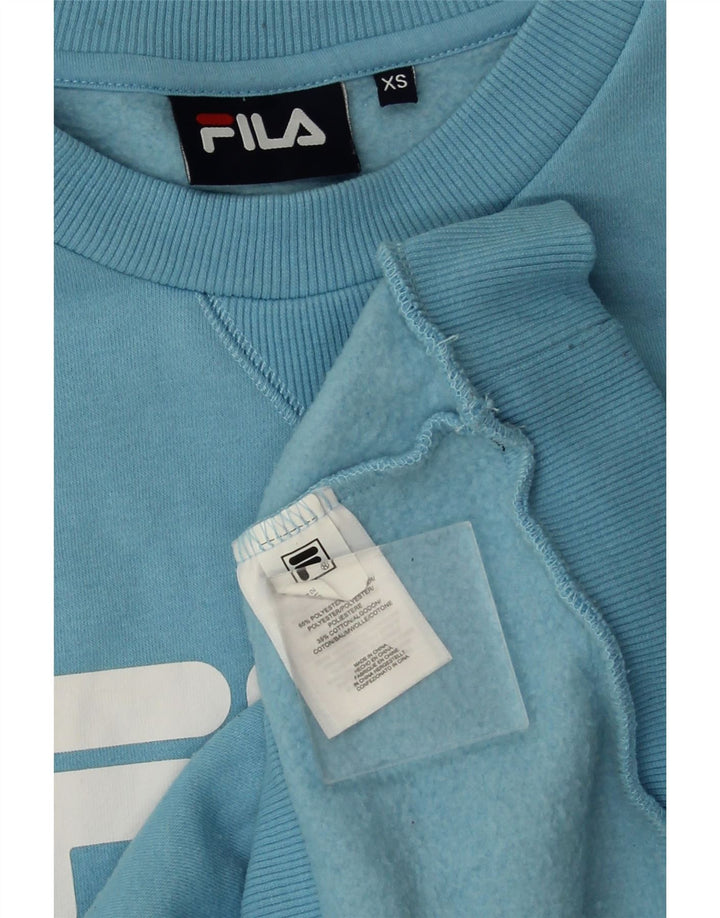 Fila muški džemper s grafičkim motivima XS plavi poliester