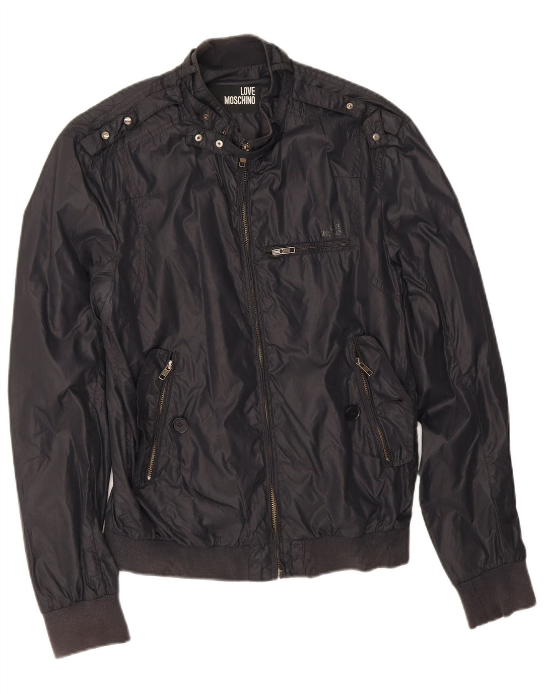 Moschino muška bomber jakna UK 38 srednji crni poliamid