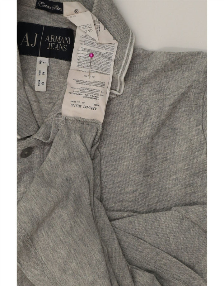 Armani Jeans muška ekstra uska polo majica srednje sivi pamuk