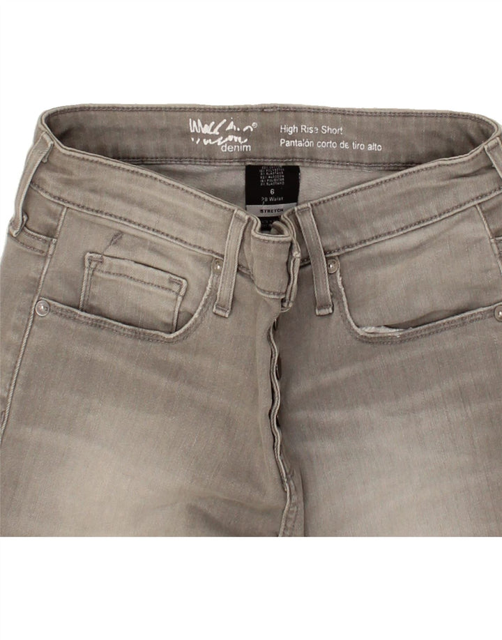 MOSSIMO Womens High Waist Denim Shorts US 6 Medium W28 Grey Cotton Vintage Mossimo and Second-Hand Mossimo from Messina Hembry 