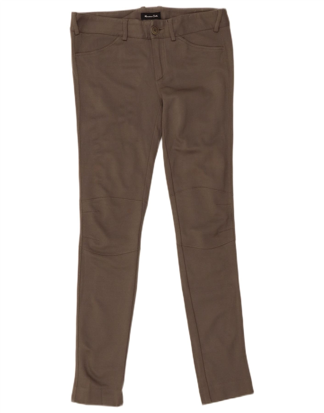 MASSIMO DUTTI Ženske uske ležerne hlače EU 36 XS W26 L29 kaki modal