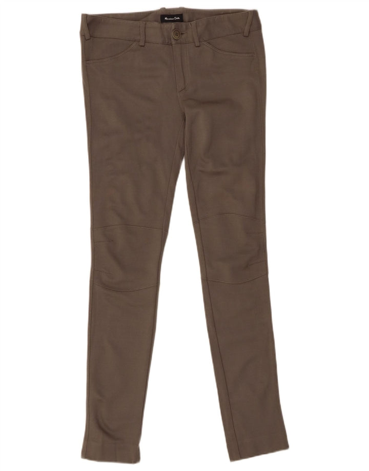 MASSIMO DUTTI Ženske uske ležerne hlače EU 36 XS W26 L29 kaki modal