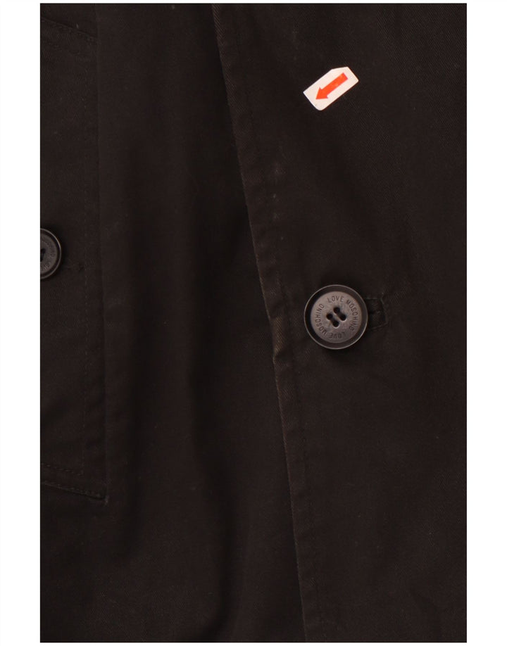 Moschino muški graškasti kaput UK 42 XL crni pamuk