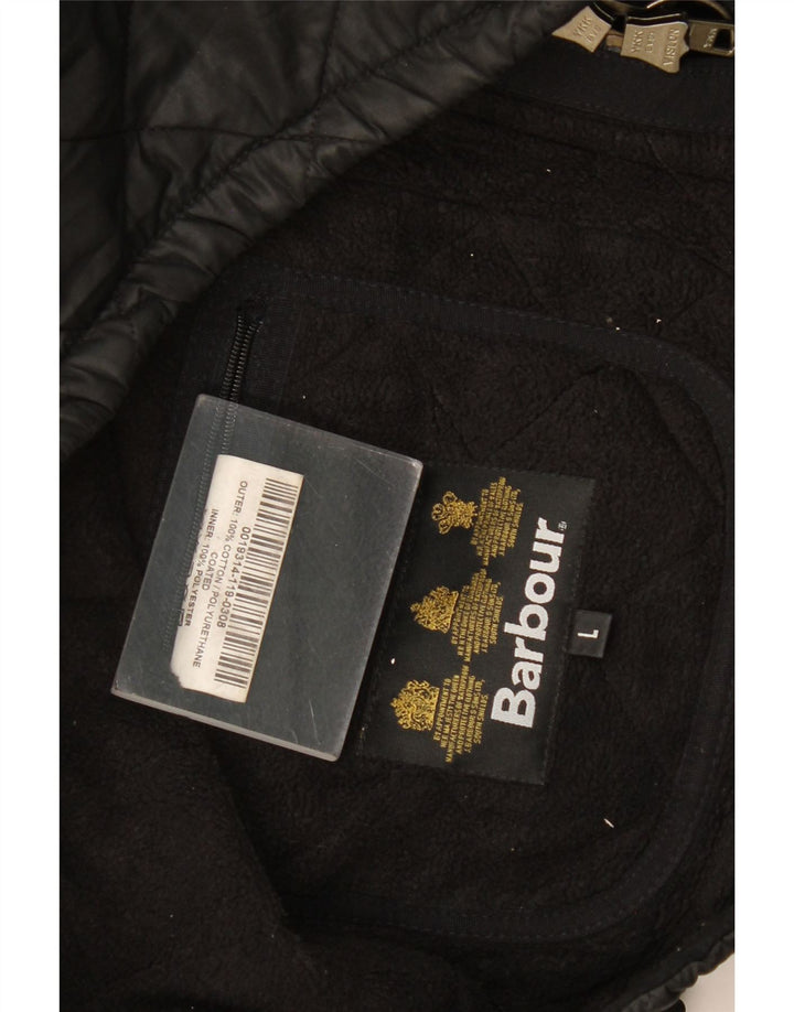 Barbour muška prošivena jakna UK 40 veliki crni pamuk