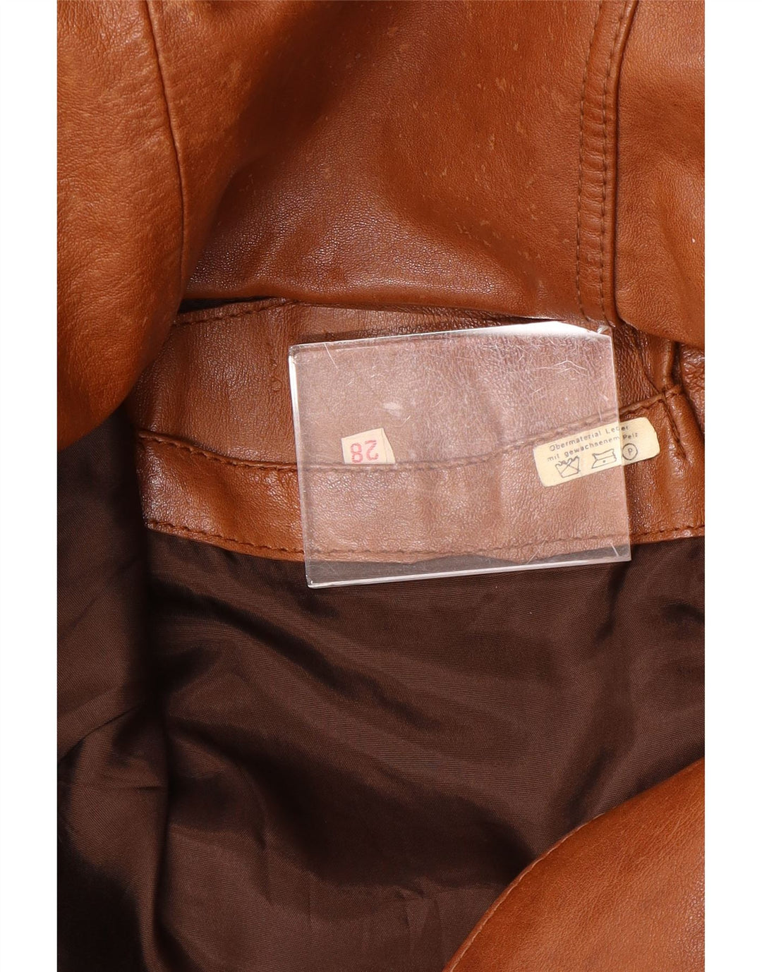 VINTAGE muška kožna jakna UK 38 Srednje smeđa koža