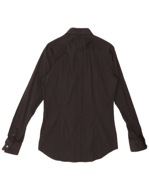 DOLCE & GABBANA Mens Shirt Size 16 41 Large Black Cotton