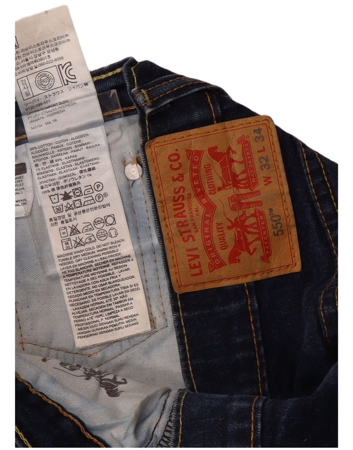 Levi's muške 550 ravne traperice W32 L34 tamnoplavi pamuk