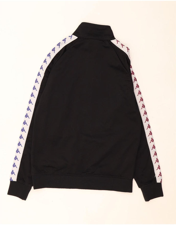 KAPPA muška grafička trenirka, gornja jakna srednje crne boje, poliester