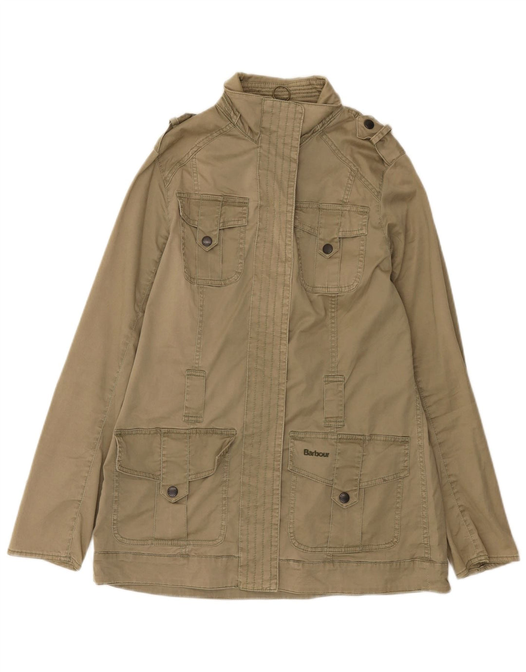 Barbour ženska vojna jakna UK 10 Mala kaki pamuk
