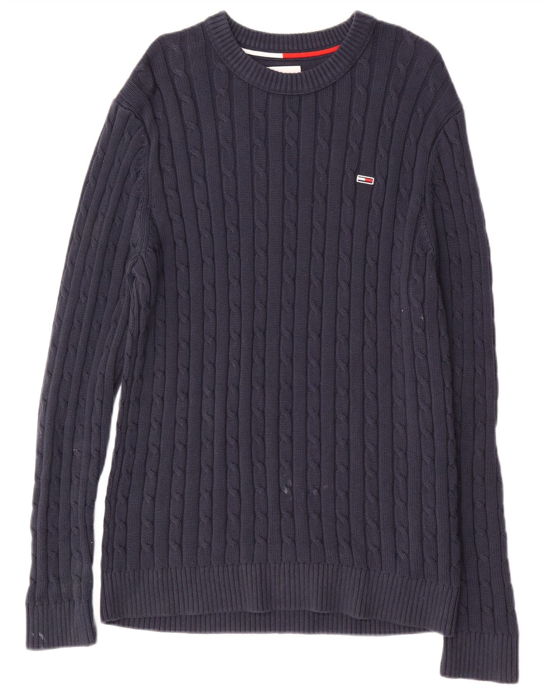 TOMMY HILFIGER Muški džemper s okruglim izrezom srednje tamnoplave boje