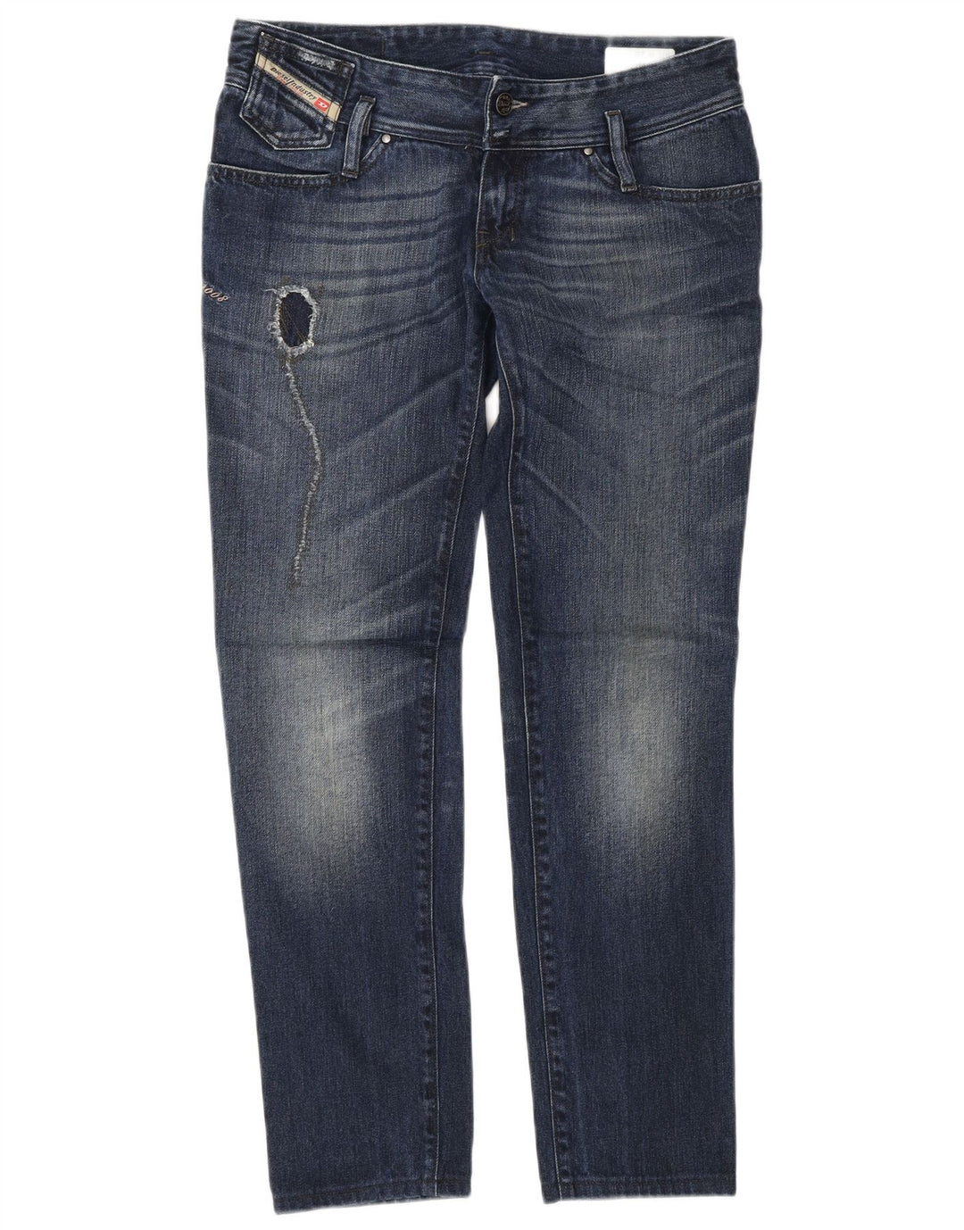 DIESEL Womens Distressed Slim Jeans W29 L32  Blue Cotton