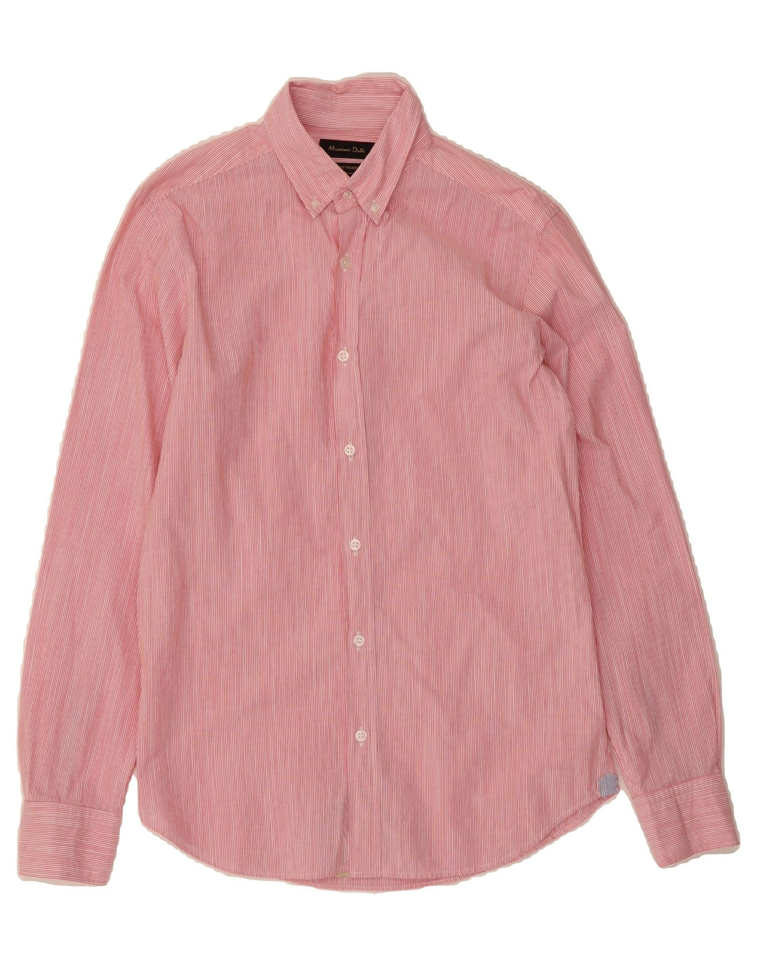 MASSIMO DUTTI Mens Shirt Small Pink Pinstripe Cotton Vintage Massimo Dutti and Second-Hand Massimo Dutti from Messina Hembry 