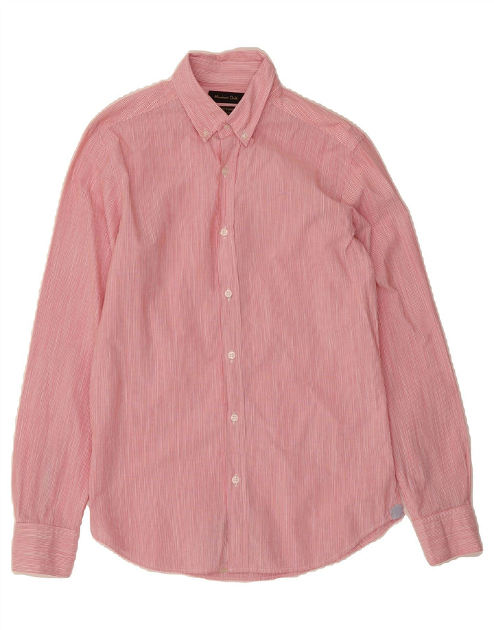 MASSIMO DUTTI Mens Shirt Small Pink Pinstripe Cotton Vintage Massimo Dutti and Second-Hand Massimo Dutti from Messina Hembry 