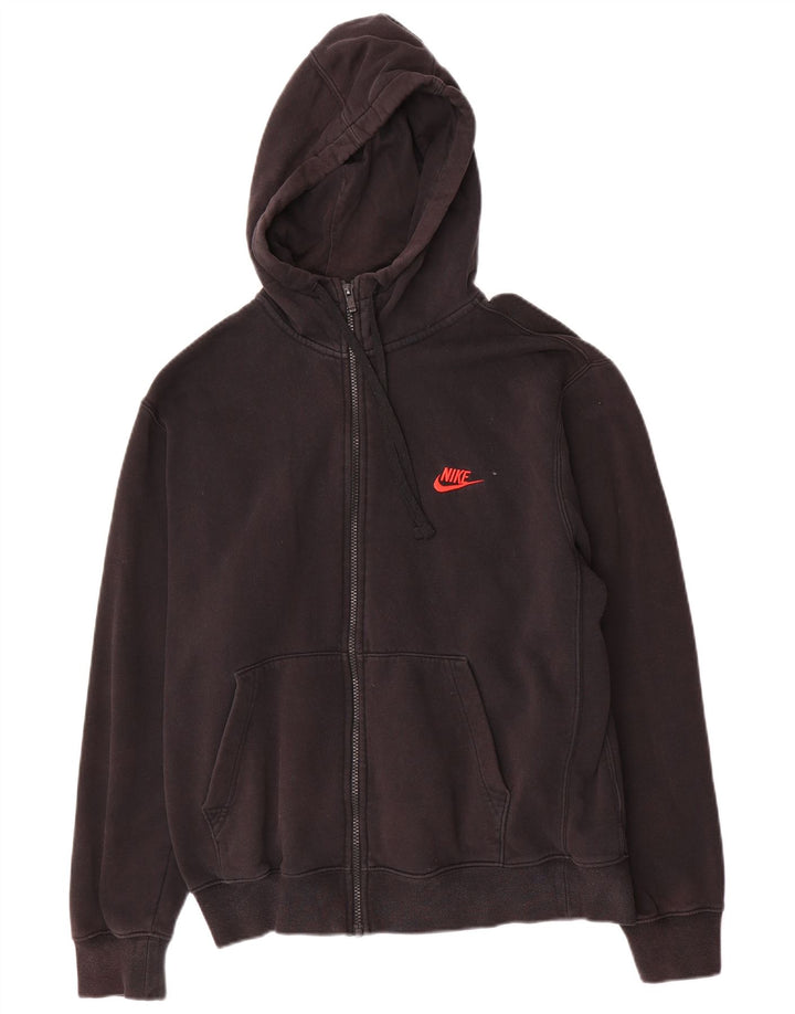 Nike muški pulover s kapuljačom na patentni zatvarač mali crni
