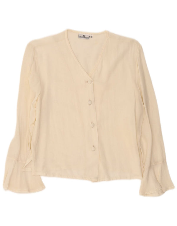Mirella Mori ženska bluza košulja opuštenog kroja UK 10 Small off white viskoza