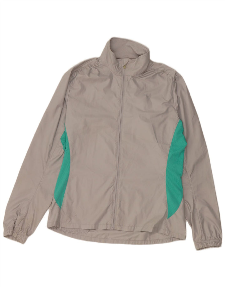 PUMA Womens Tracksuit Top Jacket UK 12 Medium  Grey Colourblock Polyester
