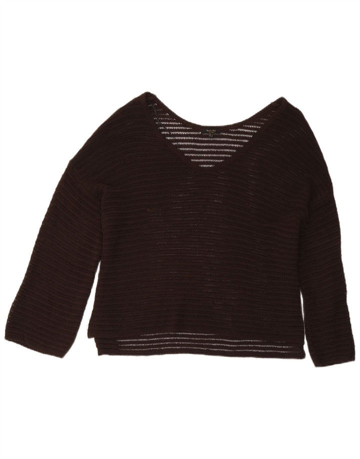 Massimo Dutti Ženska prevelika bluza dugih rukava Top UK 10 Small Brown