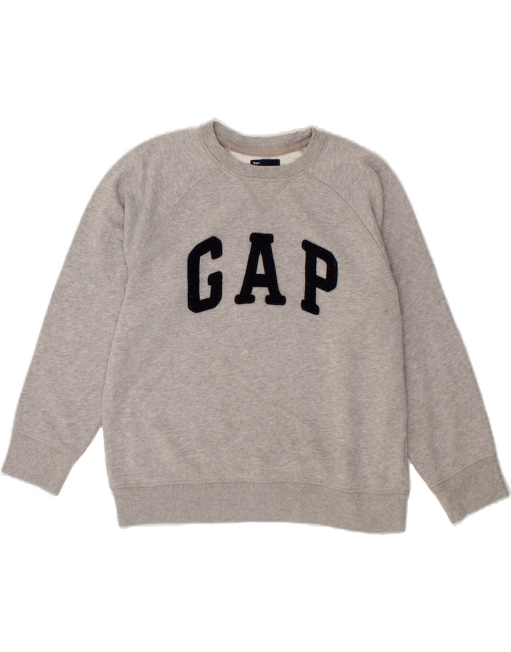 GAP Boys Graphic Sweatshirt Jumper 12-13 Years Grey Cotton Vintage Gap and Second-Hand Gap from Messina Hembry 