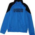 PUMA Boys Graphic Tracksuit Top Jacket 9-10 Years Medium  Blue Colourblock Vintage Puma and Second-Hand Puma from Messina Hembry 