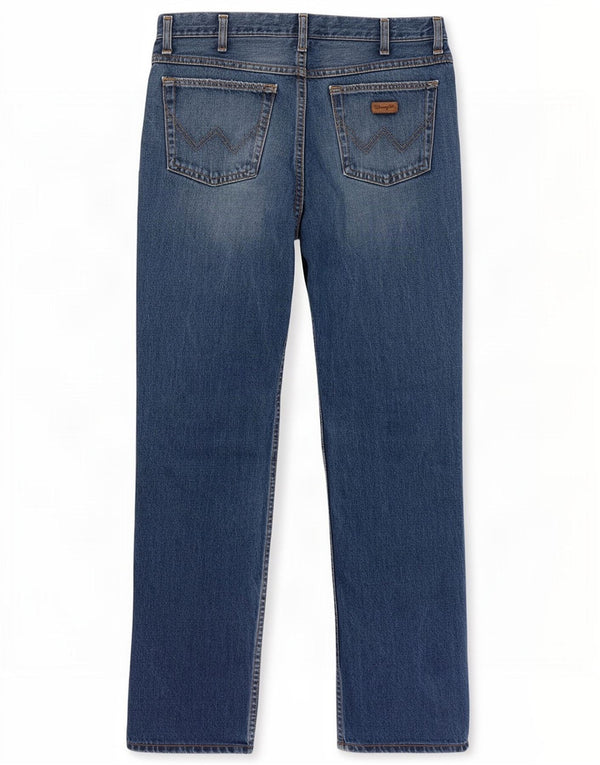 Wrangler muške ravne traperice W33 L30 plavi pamuk
