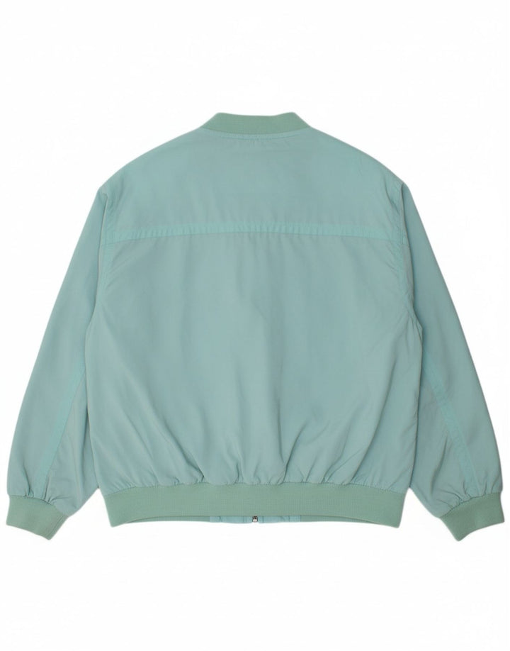 VINTAGE Mens Bomber Jacket IT 54 2XL Turquoise