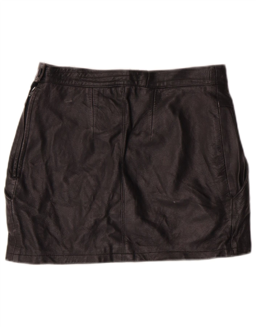 EMBASSY ženska kožna suknja visokog struka IT 46 velika W26 crna koža