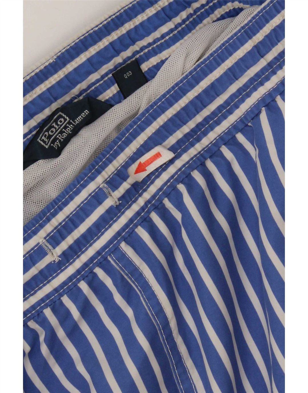 Polo Ralph Lauren muške kratke hlače za kupanje od srednje plavog prugastog poliestera