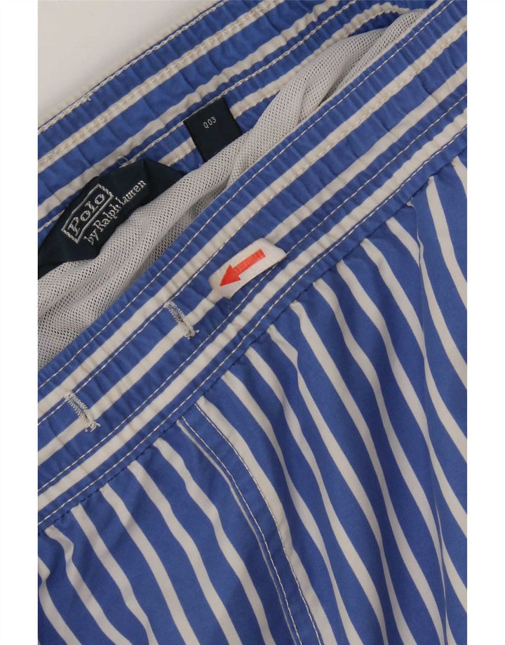 Polo Ralph Lauren muške kratke hlače za kupanje od srednje plavog prugastog poliestera