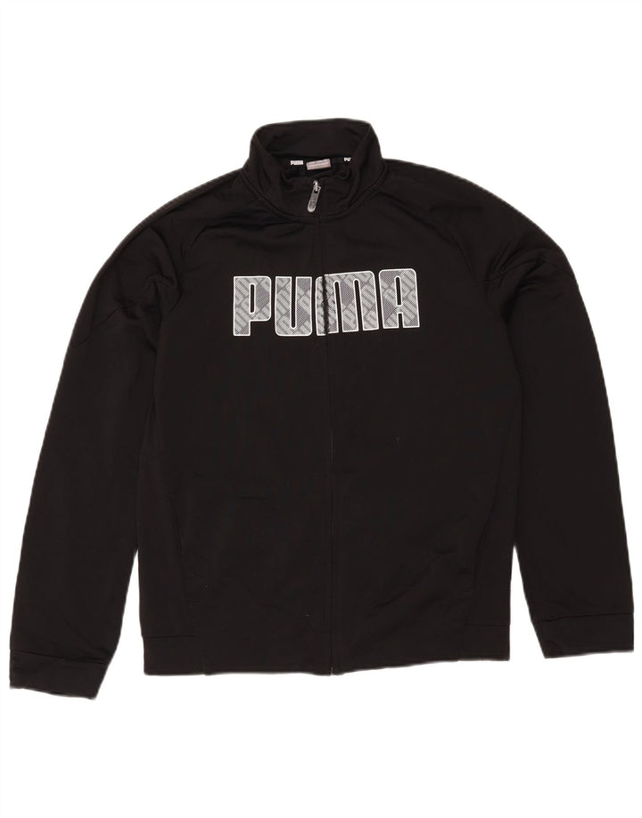 Puma Boys Graphic Trenirka Gornja jakna 13-14 godina crni poliester