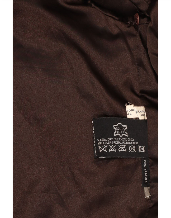 VINTAGE muška kožna jakna UK 40 velika smeđa koža