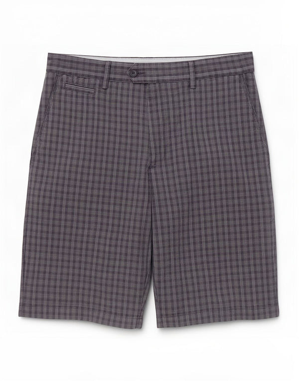 Marks & Spencer Mens Blue Harbor Chino kratke hlače W36 veliki tamnoplavi karirani pamuk