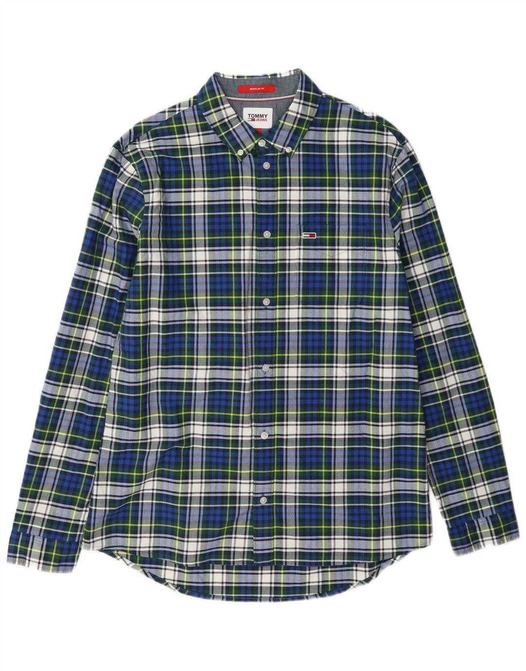 Tommy Hilfiger muška flanelska košulja, veliki plavi karirani pamuk
