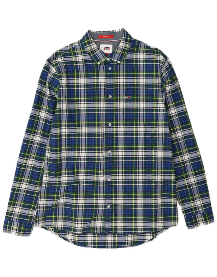 Tommy Hilfiger muška flanelska košulja, veliki plavi karirani pamuk