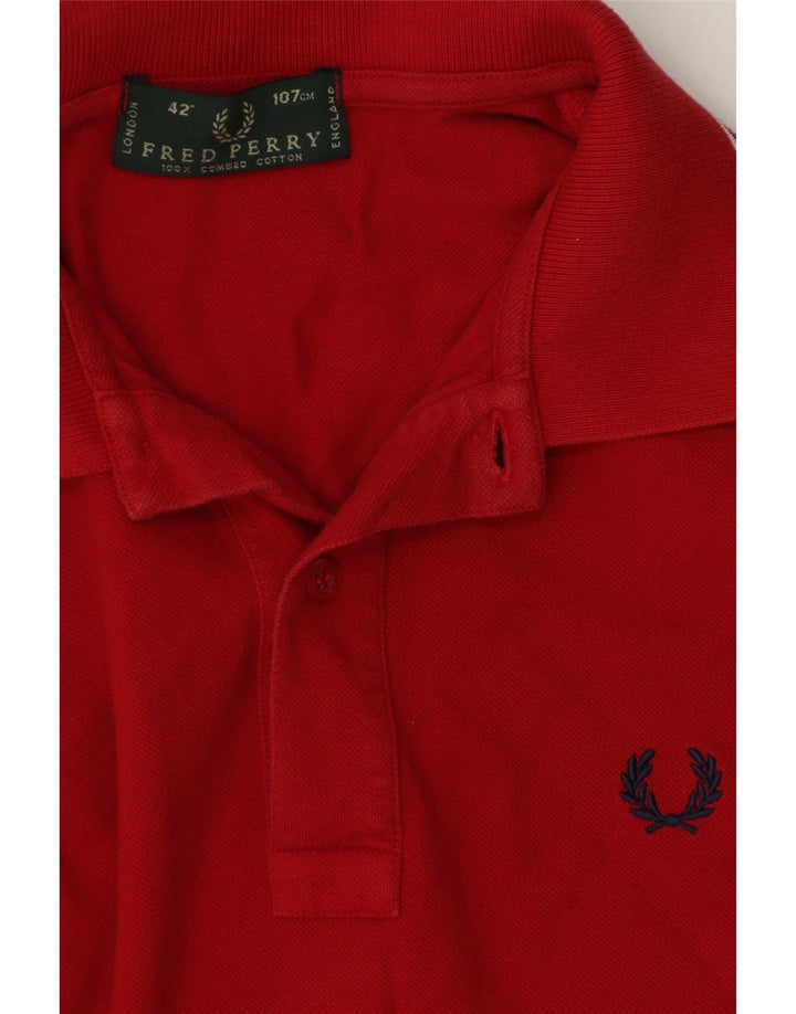 Fred Perry muška polo majica srednje crvene pruge, pamuk