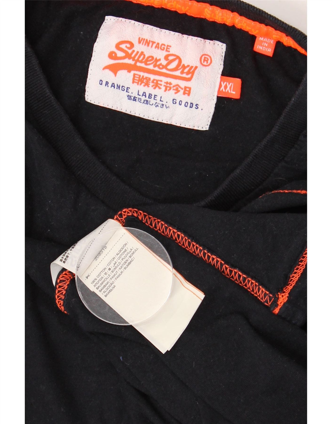 SUPERDRY muška majica kratkih rukava 2XL crni pamuk